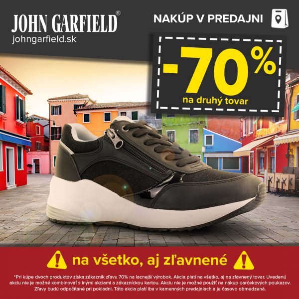 Zľava 70% na druhý tovar