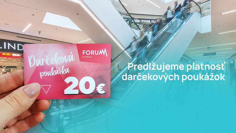 Predlžujeme platnosť darčekových poukážok