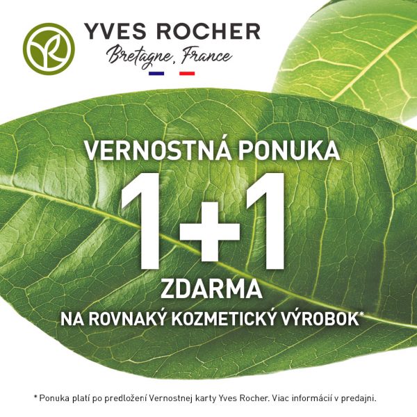 1+1 ZDARMA pre členov Klubu Yves Rocher