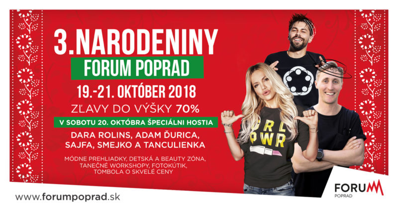 Oslávte s nami 3. Narodeniny Forumu Poprad